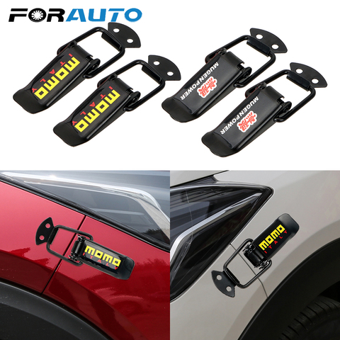 2 Pcs Car Truck Hood Clip Hasp Car Bumper Security Hook Quick Release Fasteners Lock Clip Kit for Racing Auto Accessories ► Photo 1/6