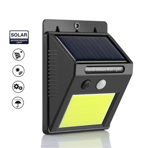 48 COB outdoor solar lamp PIR motion sensor LED wall lamp waterproof solar lamp solar fluorescent lamp garden decoration ► Photo 1/6