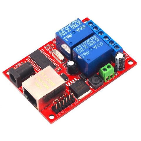 2 Channel Ethernet Relay Module DC 5-12V Network IP Web Relay Controller Switch TCP UDP Module Controller for Mobile APP DIY ► Photo 1/6