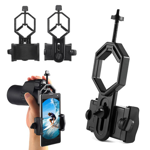 Portable Microscope Telescope Phone Adapter Mount Camera photography Stand Adapter For iPhone Samsung Phone holder ► Photo 1/6