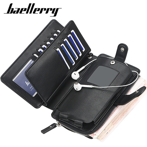 2022 New Men Wallets 16 Card Slots High Quality Large Capacity Men Wallets Zipper Brand Male Purse PU Leather Wallet For Men ► Photo 1/6