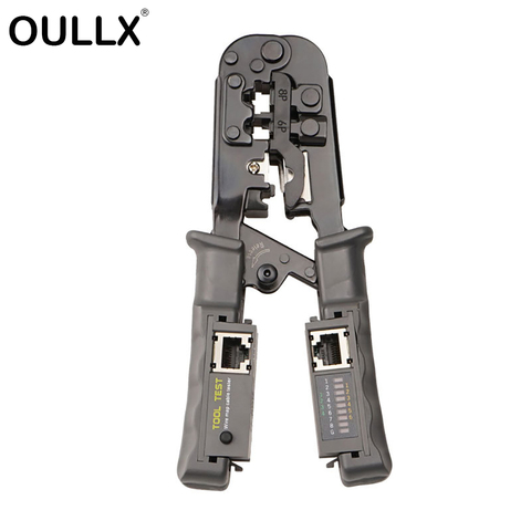 OULLX Multifunctional RJ45 Network Cable Crimper 8P6P4P Three-Purpose Tester Ratchet Tool Squeeze Crimping Wire Network Pliers ► Photo 1/6