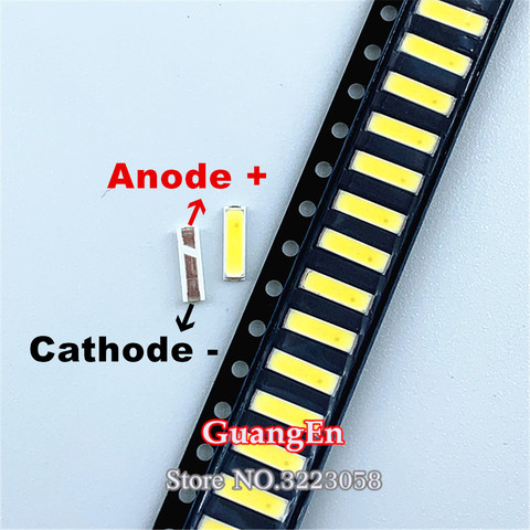 100PCS/Lot Original For AOT SMD LED 7020 3v 1W 300mA Cool white Lamp bead 10000-13000K LCD Backlight for TV TV Application ► Photo 1/2