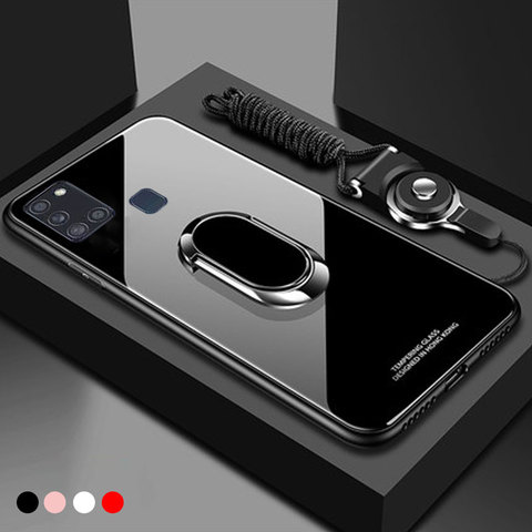 for Samsunng A21s Case Tempered Glass Cover Magnet Ring Holder Phone Cases for Samsung M21 M30S M31 A10S A20s A30S A50S S10 Lite ► Photo 1/6