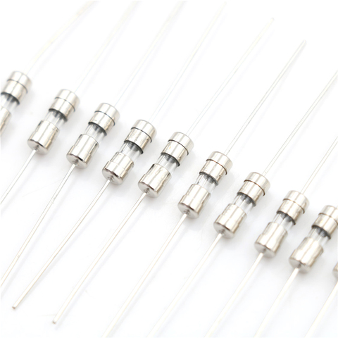 NEW 10Pcs/lot 3.6*10mm Double Iron Cap Axial Slow Glass Fuse With Lead Wire Mix Set 1A/1.5A/2A/3A/5A  250V ► Photo 1/6