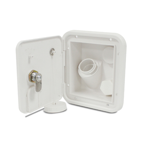 Universal White Gravity Water Hatch/Water intake Fill Dish Lock Keys RV Hatch Trailer Camper TYTXRV ► Photo 1/1