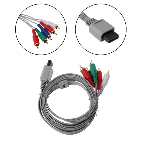 1.8m Component 1080P HDTV AV Audio 5RCA Adapter Cable For Nintendo Wii Console QX2B ► Photo 1/6