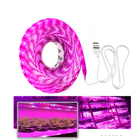 Full Spectrum LED Grow Lamp USB LED Plant Grow Strip 2835 SMD  1m 2m Fitolampy Grow Lights for Indoor Plant Flower See ► Photo 1/6