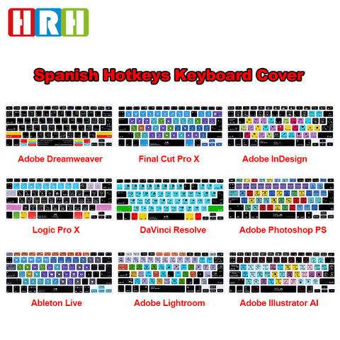 HRH Spanish Avid Pro Tools Premiere Pro CC Shortcuts Silicone Keyboard Skin For Macbook Air 13'' Pro 13'' 15'' 17'' with Retina ► Photo 1/1