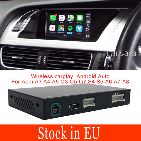 Wireless apple carplay box for A4 A5 B8 radio screen interface decoder S5 mmi system headunit multimedia android auto device ► Photo 1/6