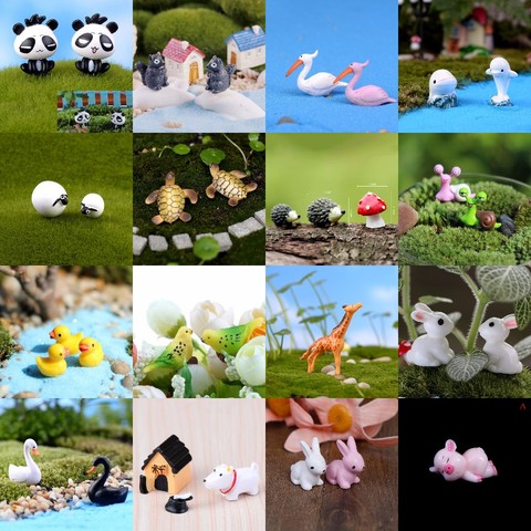 1/2 Micro landscape Mini Animals Miniature Fairy Garden Miniaturas Micro Moss Landscape Terrarium Accessories Figurines Decor ► Photo 1/6