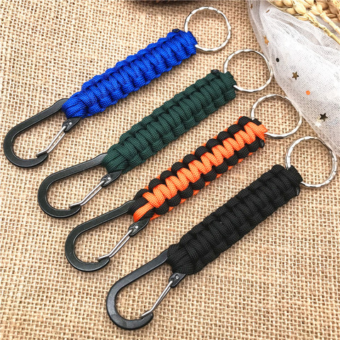 Tactical Rope Military Lanyard Outdoor Anti-lost Safety Rope for key Keychain Camping Survival Paracord Cord Rope woven pendant ► Photo 1/6