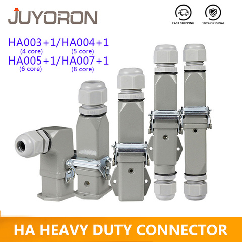 Heavy Load Connector HDC HA 4 5 6 8 Pin Heavy Duty Connector 10A Rectangle Aviation Plug Socket Waterproof Male Heavy-Duty ► Photo 1/6