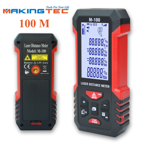 MAKINGTEC Laser Rangefinder Laser Distance Meter 40M60M Laser Meter Roulette Measure Tape Range Finder Digital Measuring Tape ► Photo 1/6