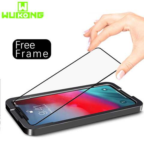 Free Frame Full Cover For iPhone 7/8 Plus Screen Protector for iPhone XR XS Max Tempered Glass for iPhone 11 Pro Max se2022 ► Photo 1/6