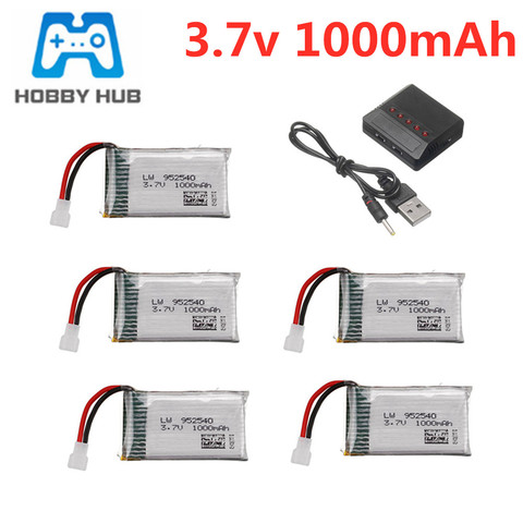 3.7V 1000mAh 25c Lipo Battery for Syma 5in1 X5 X5C X5SC X5SW TK M68 CX-30 K60 905 V931 RC Quadcopter 3.7V 800mAh lipo Charger ► Photo 1/6