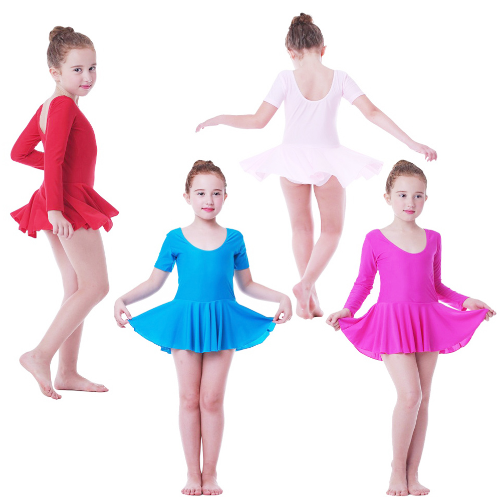 Child Girl Ballet Dance Leotard Tutu Dress Kid Gymnastics Skirt Stage Dancewear