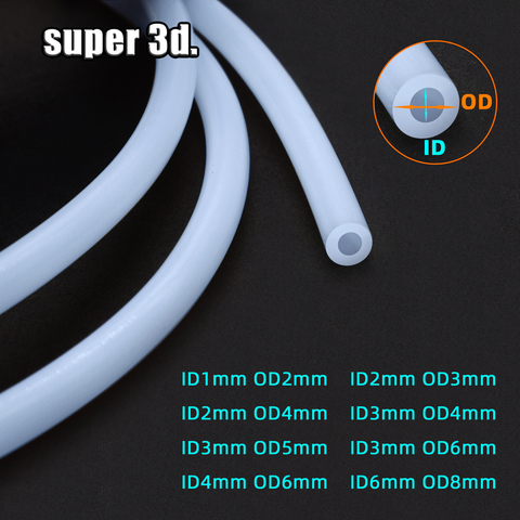 3D Printer Part 1Meter bowden extruder PTFE tube Pipe for  J-head Hotend V5 V6 1.75mm /3mm Filament ID 2mm 1mm 3mm OD 4mm ► Photo 1/6