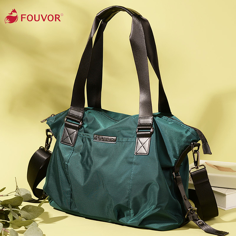 Fouvor Women Oxford Handbag Nylon Large Capacity Ladies Commuter Canvas Bag Korean Female Traval Casual Shoulder Bag 2532-04 ► Photo 1/5