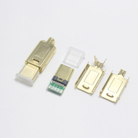 1set Gold-Plated Type C 5Pin Fast Charging Plug for Samsung Xiaomi Huawei Mobile Phone Data Cable Type-C for Xiaomi Redmi Note 8 ► Photo 1/6