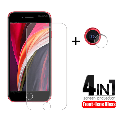 4-in-1 For iphone SE 2022 Glass For iPhone SE 2022 Tempered Glass Screen Protector For iphone 6S 7 8 Plus 11 Pro Max SE 2 Glass ► Photo 1/6