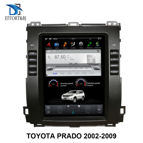 10.4 inch Tesla style Screen Android 9.0 Car GPS Navigation For TOYOTA PRADO 2002-2009 Car radio player Car multimedia player ► Photo 1/6