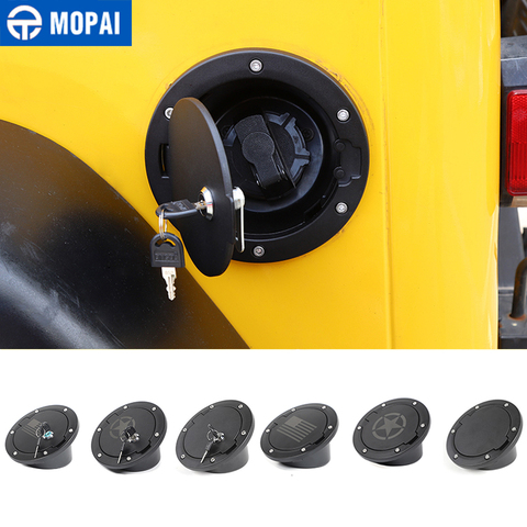 MOPAI Tank Covers for Jeep Wrangler TJ Car Oil Fuel Tank Cap With Key Lock Cover for Jeep Wrangler TJ 1997-2006 Car Accessories ► Photo 1/6