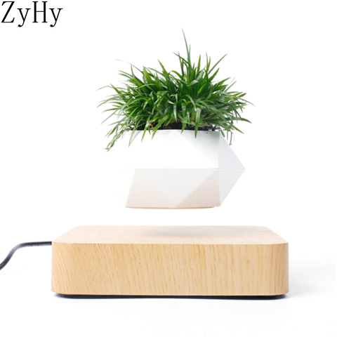 Levitating Air Bonsai Pot Rotation Flower Pot Planters Magnetic Suspension Floating Pot Potted Plant Home (Without Plants) ► Photo 1/6