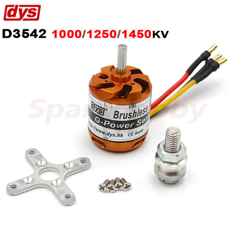 DYS D3542 3542 1000KV 1250KV 1450KV Outrunner Motor 2-4S Lipo 5mm Shaft 130g 70A ESC Large Power RC Models Quadcopter Airplanes ► Photo 1/6