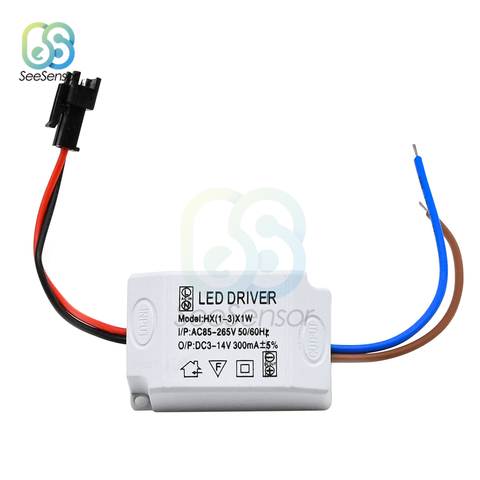 LED Driver 300mA 1W 3W LED Power Supply Unit AC85-265V to DC3-14V Lighting Transformers For LED Lights DIY ► Photo 1/6