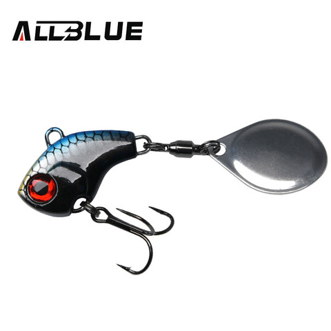 ALLBLUE CYCLONE Tail Spinner Metal Vib Shad Casting Shore Jig Vibration Jigging Blade Spoon Fishing Lure Artificial Bait Tackle ► Photo 1/6