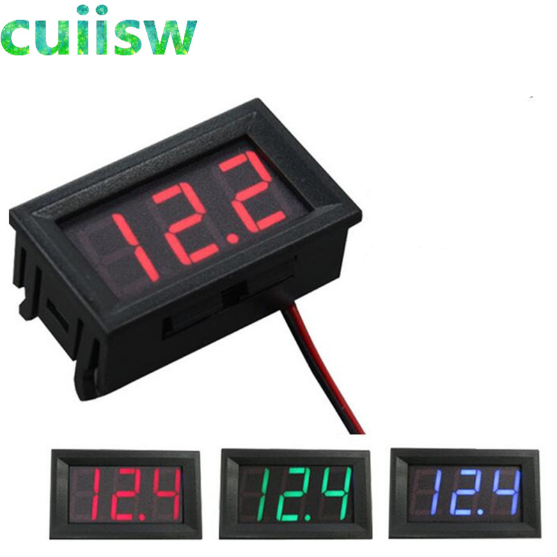12V Digital Voltage Meter Display Voltmeter LED Panel for Car Motorcycle Green 
