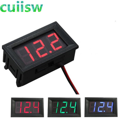 Digital Voltmeter DC 4.5V to 30V Digital Voltmeter Voltage Panel Meter Red/Blue/Green For 6V 12V Electromobile Motorcycle Car ► Photo 1/6