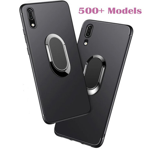 For Xiaomi Redmi Note 8 / 8 Pro Magnetic Ring Holder Case Cover / Tempered  Glass