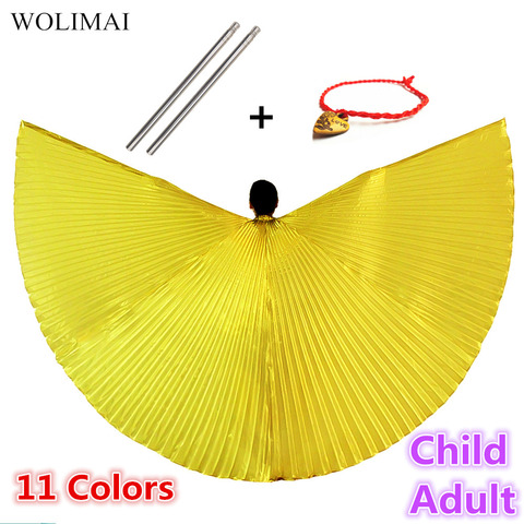 Belly Dance Wings Isis Wings Belly Dance Accessories Bollywood Oriental Egyptian Sticks Costume Adult Kids Children Women Gold ► Photo 1/6