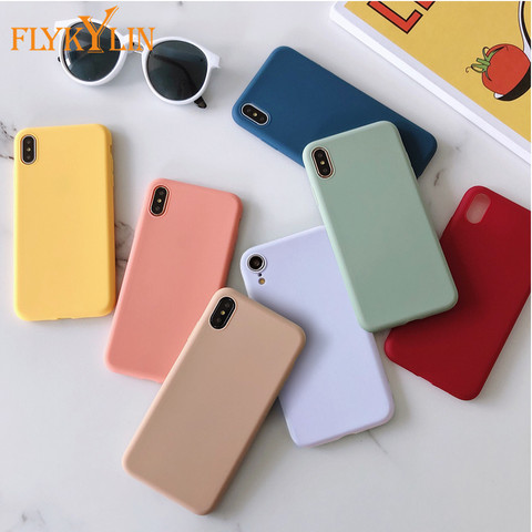 Matte Silicone Phone Case For Huawei P30 P20 Lite P10 Mate 20 Mate 30 Mate 10 Lite Pro Mate 9 TPU Candy Color Back Cover Coque ► Photo 1/6