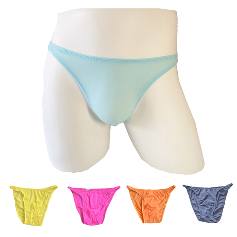 Ice Silk Sexy Underwear Low-Waist Men Panties Fork Viscose Translucent Briefs 12 Colors  ZJH057 ► Photo 1/6