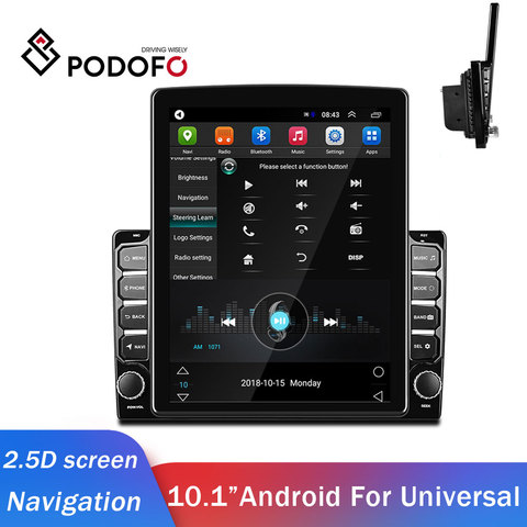 Podofo 2din Android Car Radio 2DIN Car Multimedia Video Player GPS Autoradio For 2 DIN Volkswagen Nissan Universal Car Stereo ► Photo 1/6