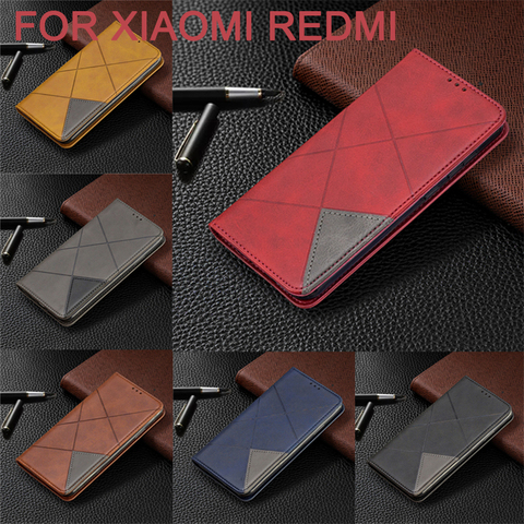 Luxury Soft Leather Flip Wallet Case For Xiaomi Redmi 7 7A 8 8A 8T 9 9T 10X Note 7 8 9 Pro 9S Max Case Shockrpoof Stand Cover ► Photo 1/6