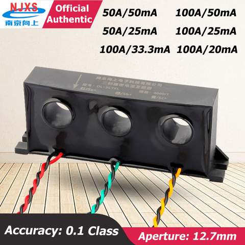 3 Phase Transformer Current Protection and measurement DL-3CTKL 100a/50mA 2000/1 100A/25mA 4000/1 High Precision lead type ► Photo 1/6