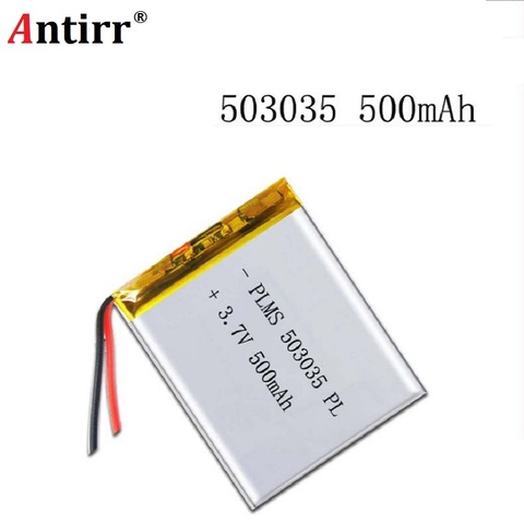 Free shipping Polymer battery 500 mah 3.7 V 503035 smart home MP3 speakers Li-ion battery for dvr GPS mp3 mp4 cell phone speaker ► Photo 1/5