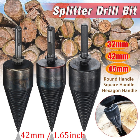 Wood Fire Drill Bit Wood Splitter Household Electric Drill Wood Fire Wood Splitter Screw (32mm / 42mm) ► Photo 1/6