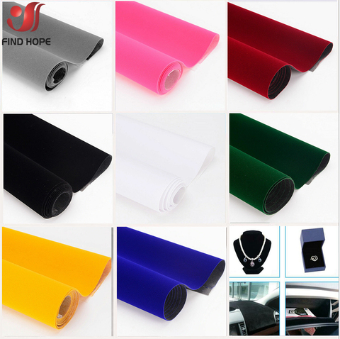40cm x 150cm Self Adhesive Velvet Flock Contact Paper Liner for Jewelry Drawer Craft Fabric Peel Stick Wallpaper MultiColor DIY ► Photo 1/6