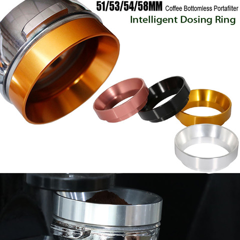 51/53/54/58mm Stainless Steel Bottomless Portafilter Coffee Espresso Machine Handle Dosing Ring ► Photo 1/6