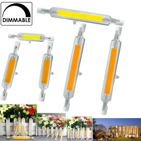 Dimmable R7s LED J78 J118 7W 12W 15W 25W COB Bulbs Ceramic Glass Tube Light Ampoule Replacement 70-200W Halogen Bombillas Lights ► Photo 1/6