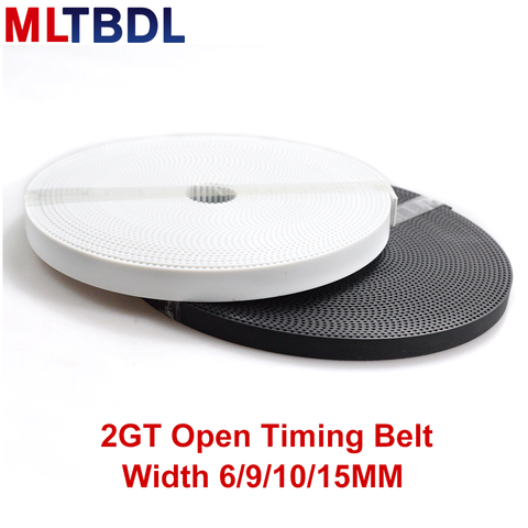2GT Open synchronous belt 2GT-6 width 4/6/9/10/15mm polyurethane Steel PU GT2 Timing belt Small backlash 3D printer ► Photo 1/6