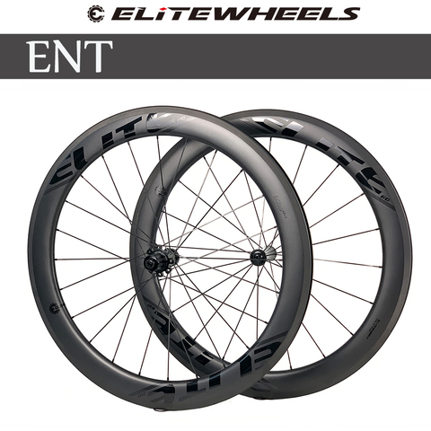 ELITEWHEELS 700c Road Bike Carbon Wheelset ENT UD Matte Bicycle Wheels Tubeless Ready UCI Quality Carbon Fiber Rims For Cycling ► Photo 1/5