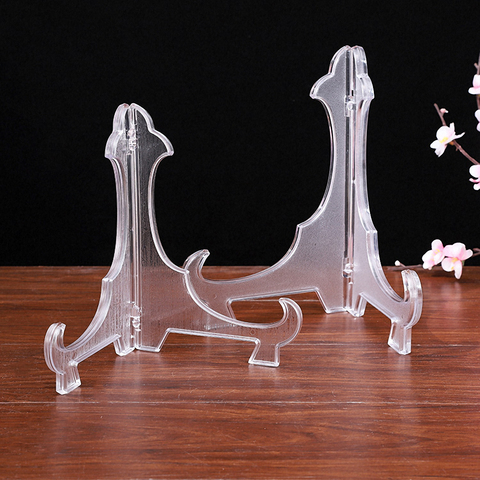 Easels Plate Holders Transparent Display Dish Stand Rack Weddings Photo Picture Frame Display Stand Pedestal Holder Support ► Photo 1/6