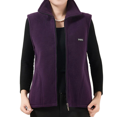 Hot Large yard in older fleece vest waistcoat spring fertilizer to increase women's new mother jacket Large size L-4XL ► Photo 1/6