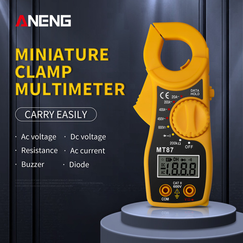 ANENG MT87 Digital Clamp Meter Multimeter AC/DC Ammeter Voltmeter LCD Resistance Multi Test Clamp Meters ► Photo 1/6